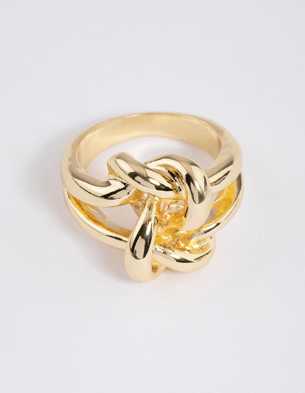 Gold Plated Double Knot Ring - Affordable Luxury Fashion Jewelry