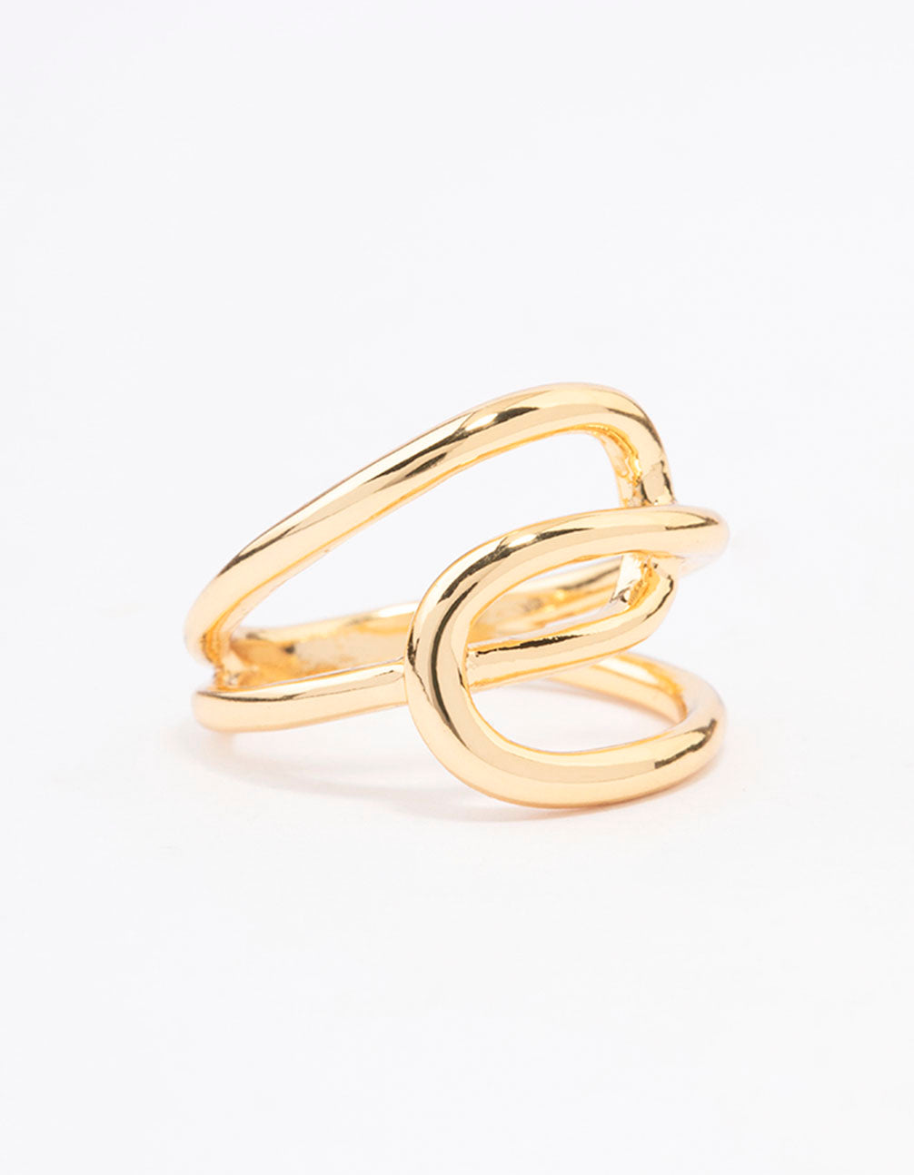 Gold Plated Interlocking Ring