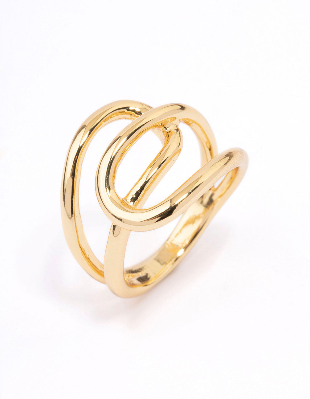 Gold Plated Interlocking Ring