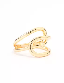 Gold Plated Interlocking Ring