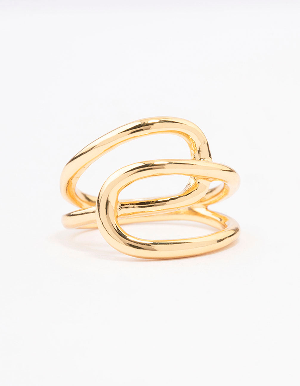 Gold Plated Interlocking Ring