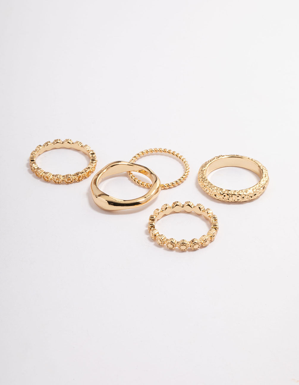 Gold Plated Mixed Ring Set