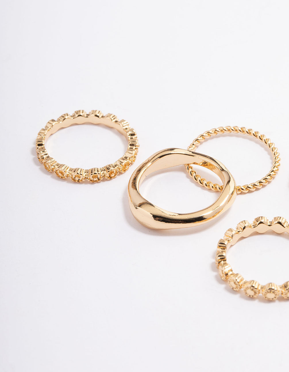 Gold Plated Mixed Ring Set