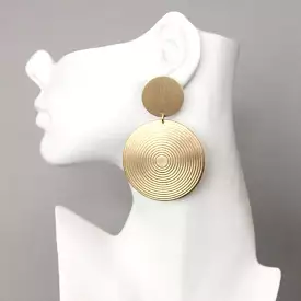 Gold Round Hoop Earrings