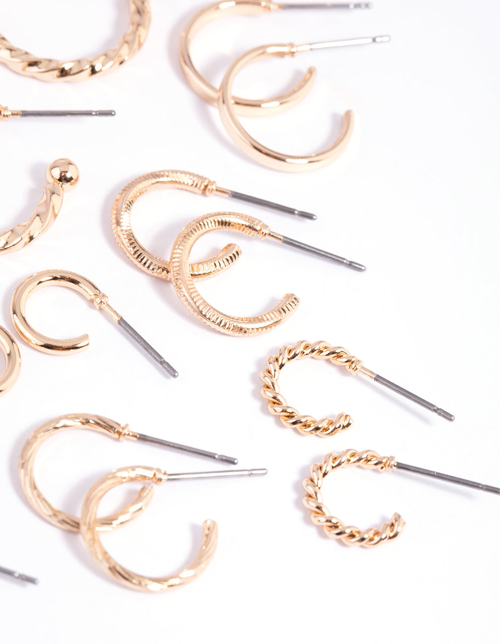 Gold Twisted Hoop Earring 12-Pack - Buy Now!