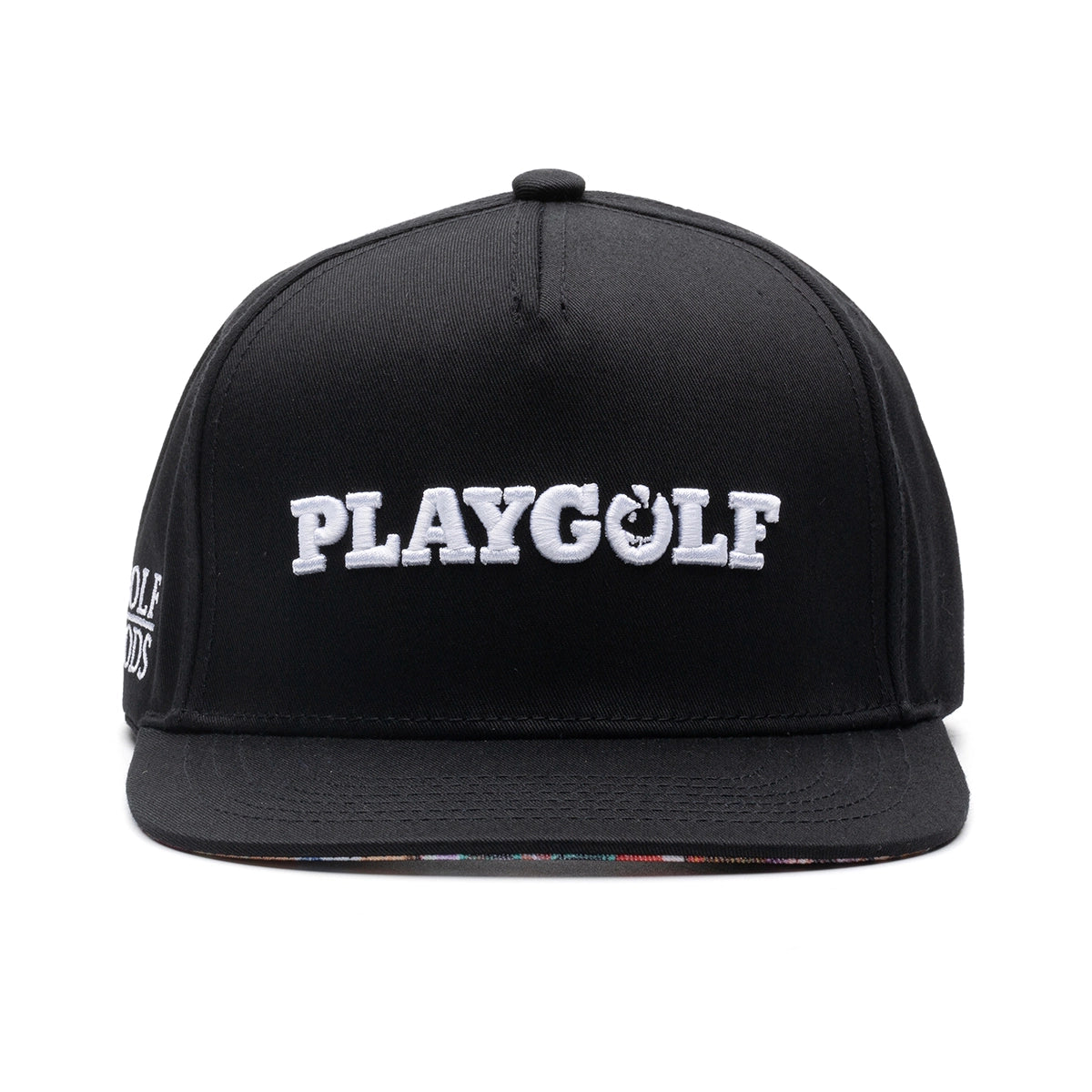 Golf Black SnapBack Hat - Flat Brim