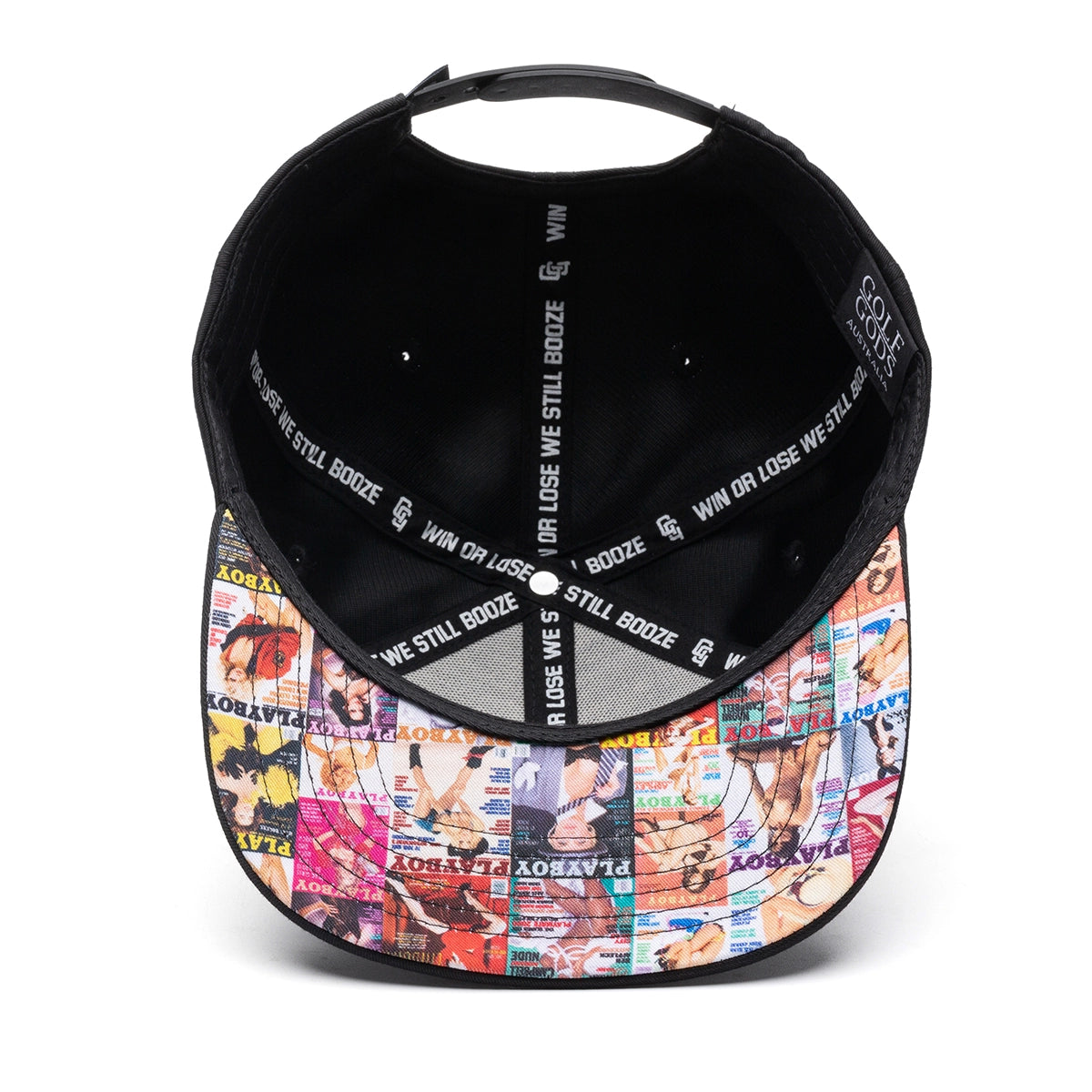 Golf Black SnapBack Hat - Flat Brim