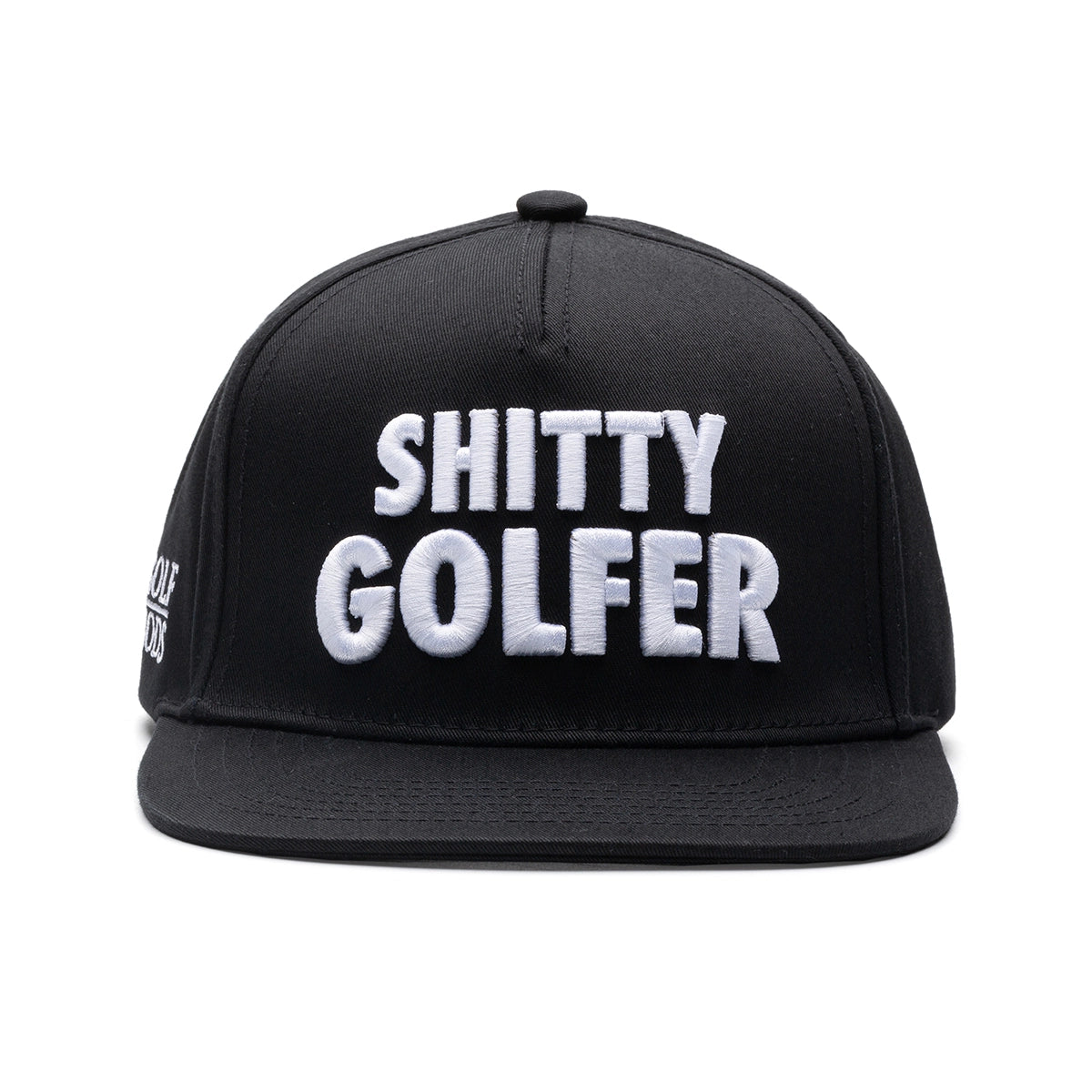 Golf Cap - Black SnapBack with Flat Brim, Perfect for Impressive Golf Skills