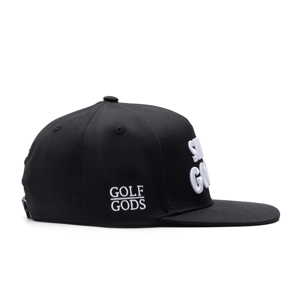 Golf Cap - Black SnapBack with Flat Brim, Perfect for Impressive Golf Skills