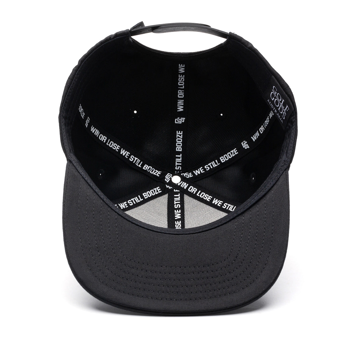 Golf Cap - Black SnapBack with Flat Brim, Perfect for Impressive Golf Skills