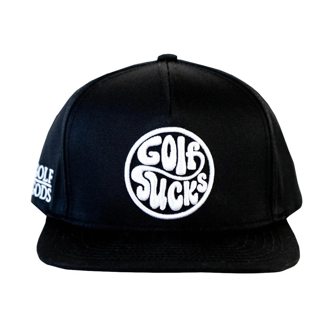 Golf Hat - Retro Black SnapBack Hat