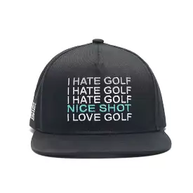 Hate Golf SnapBack Hat - Flat Brim