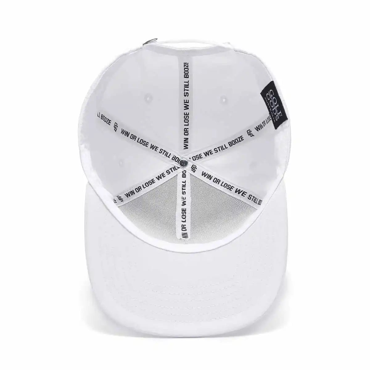 Hate Golf White SnapBack Hat - Flat Brim