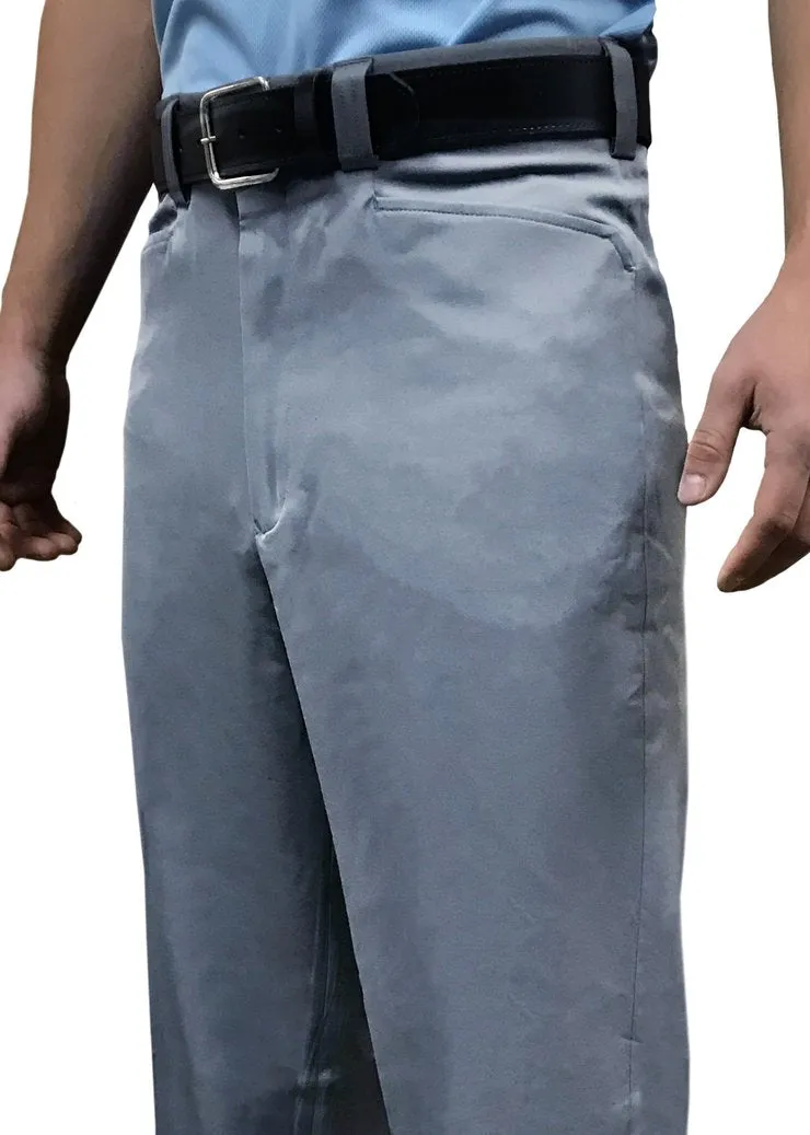 Heather Grey Flat Front Combo Pants by Smitty 4-Way Stretch