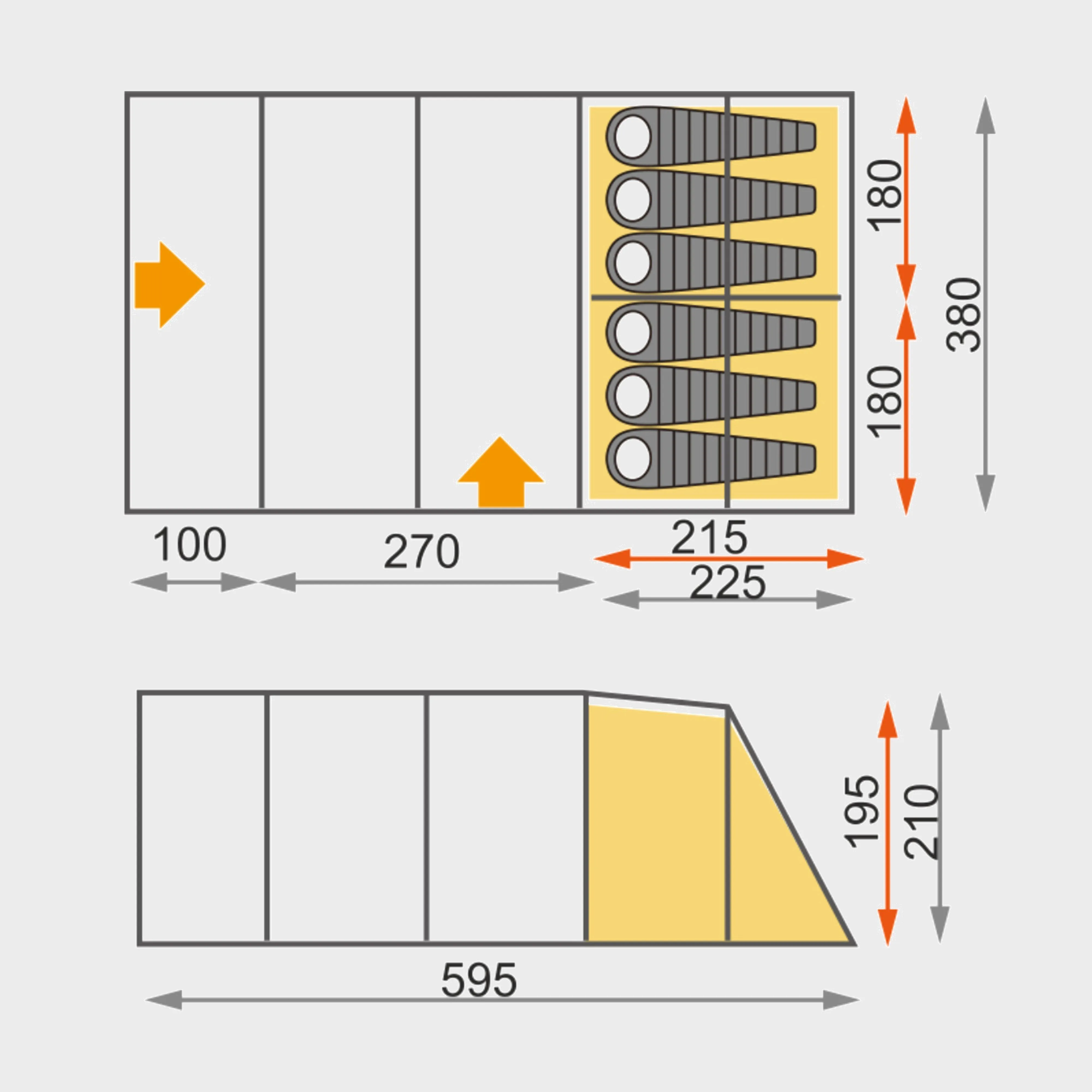 HI GEAR Hampton 6 Nightfall Family Tent Millets