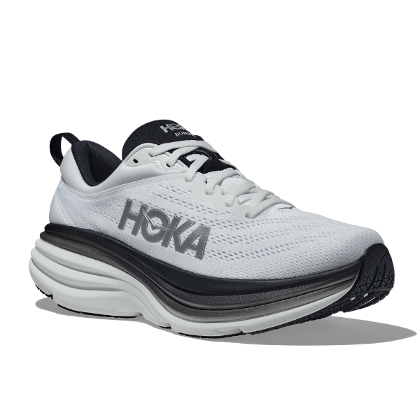 HOKA Bondi 8 Men's Wide White Black - Buy Online Now!