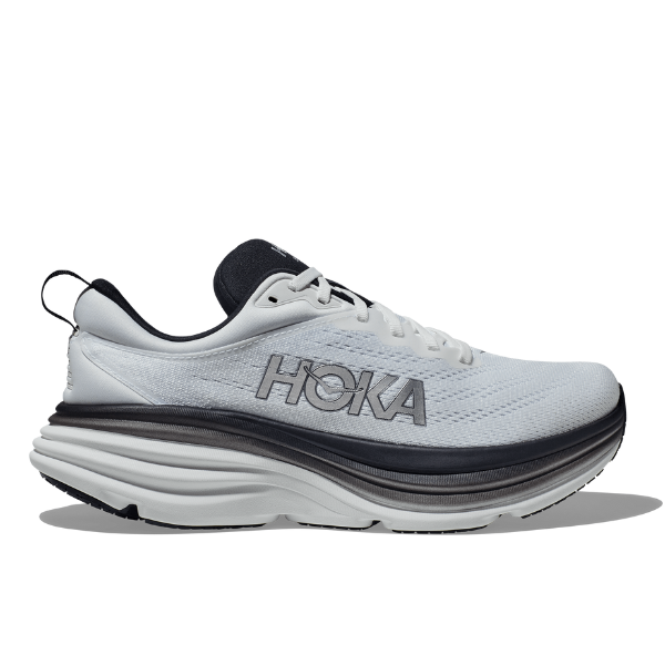 HOKA Bondi 8 Men's Wide White Black - Buy Online Now!