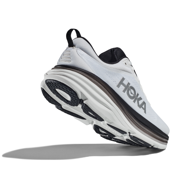 HOKA Bondi 8 Men's Wide White Black - Buy Online Now!