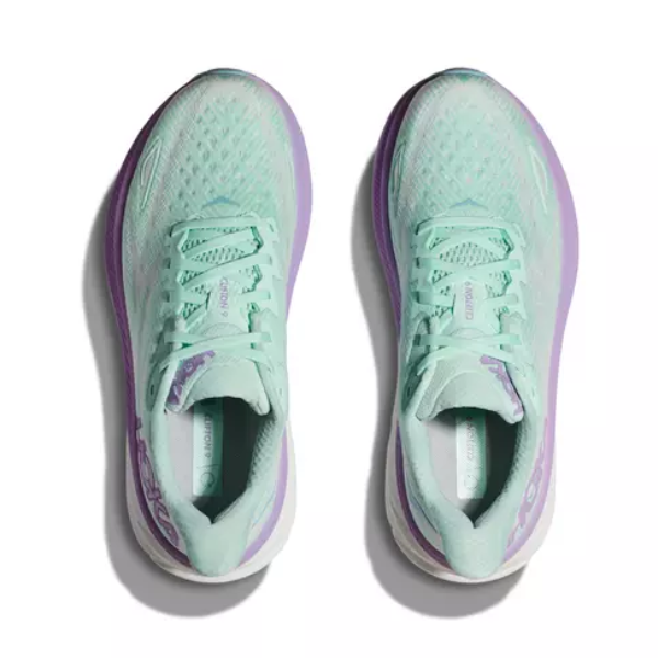 HOKA Clifton 9 Wide Sunlit Ocean Lilac Mist Women's