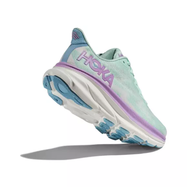 HOKA Clifton 9 Wide Sunlit Ocean Lilac Mist Women's