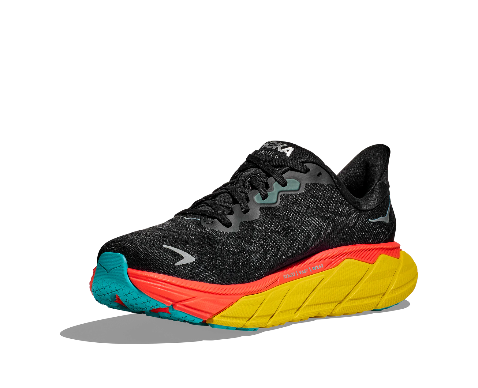 HOKA Men's Arahi 6 Black/Flame