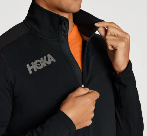 Hoka Men's Black 1/2 Zip Midlayer - 1115793