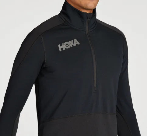 Hoka Men's Black 1/2 Zip Midlayer - 1115793