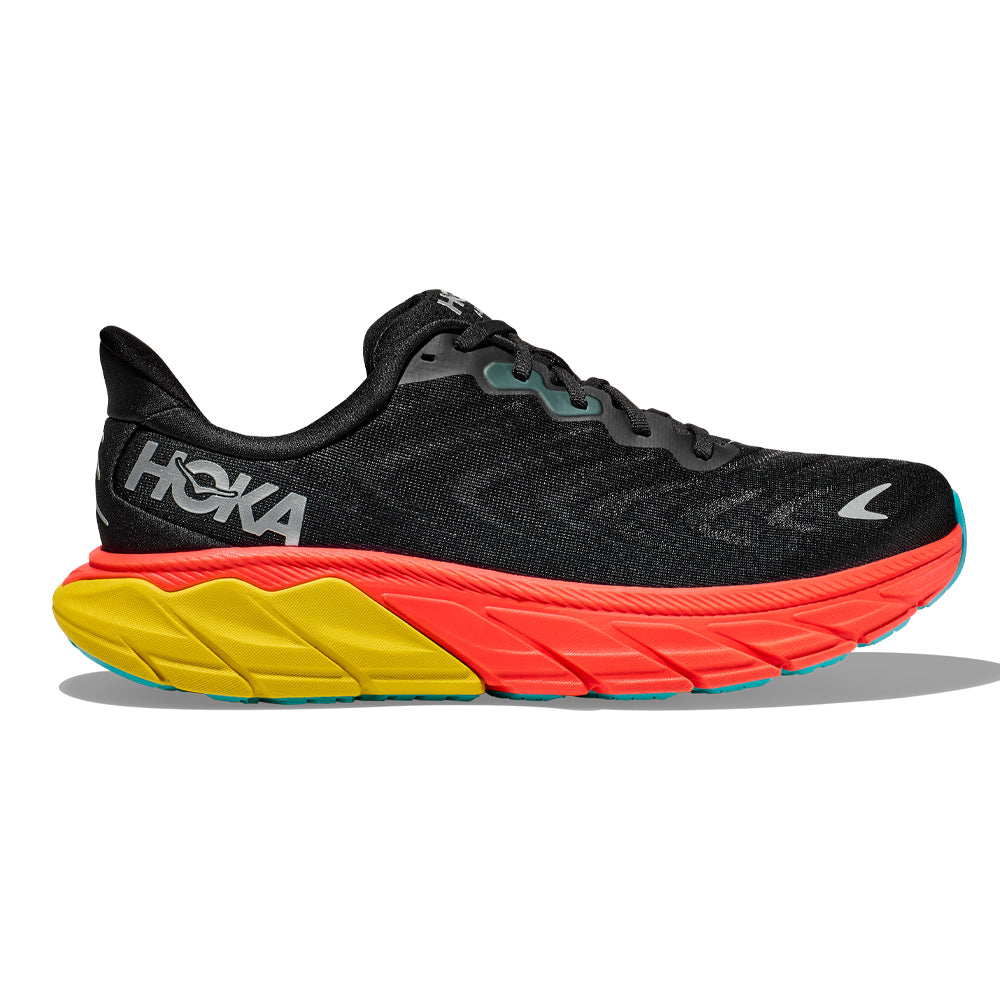 Hoka One One Arahi 6 Men's Running Shoes - Black/Flame, Size 9.5 D Medium