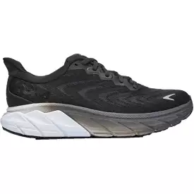 Hoka One One Arahi 6 Women's Running Shoe, Black/White, Size 9 B Medium.