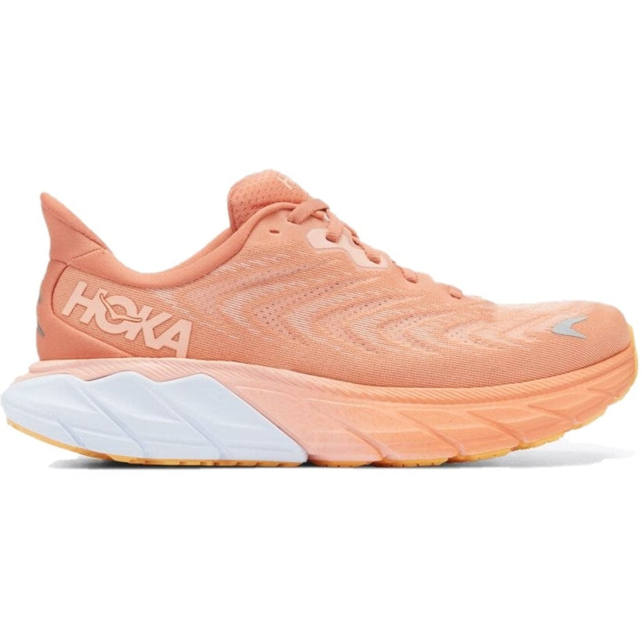 Hoka One One Arahi 6 Women's Running Shoes, Sun Baked/Shell Coral, Size 6.5 B Medium.