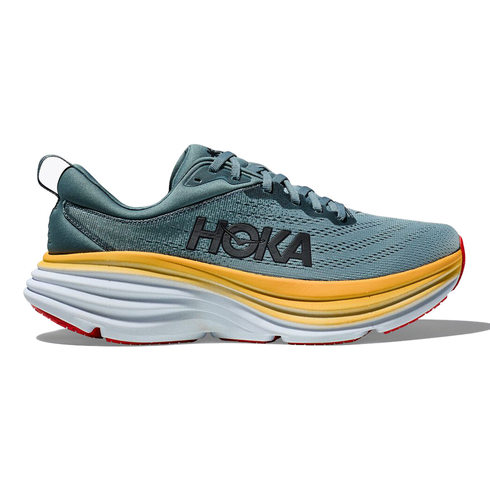 Hoka One One Bondi 8 - Goblin Blue/Mountain Spring - Men's Shoe - Size 9 D Medium.