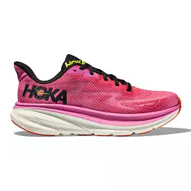 Hoka One One Clifton 9 Women's Running Shoe, Raspberry/Strawberry, Size 7 Medium