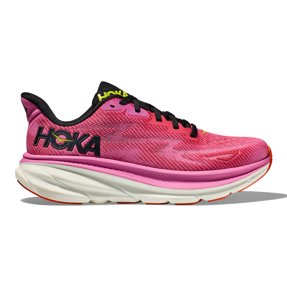 Hoka One One Clifton 9 Women's Running Shoes - Raspberry/Strawberry, Size 7 B Medium