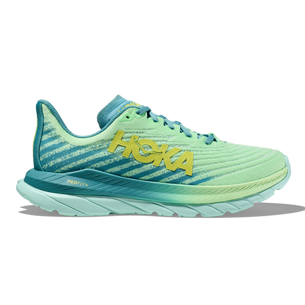 HOKA ONE ONE Mach 5 Lime Glow Ocean Mist 9D