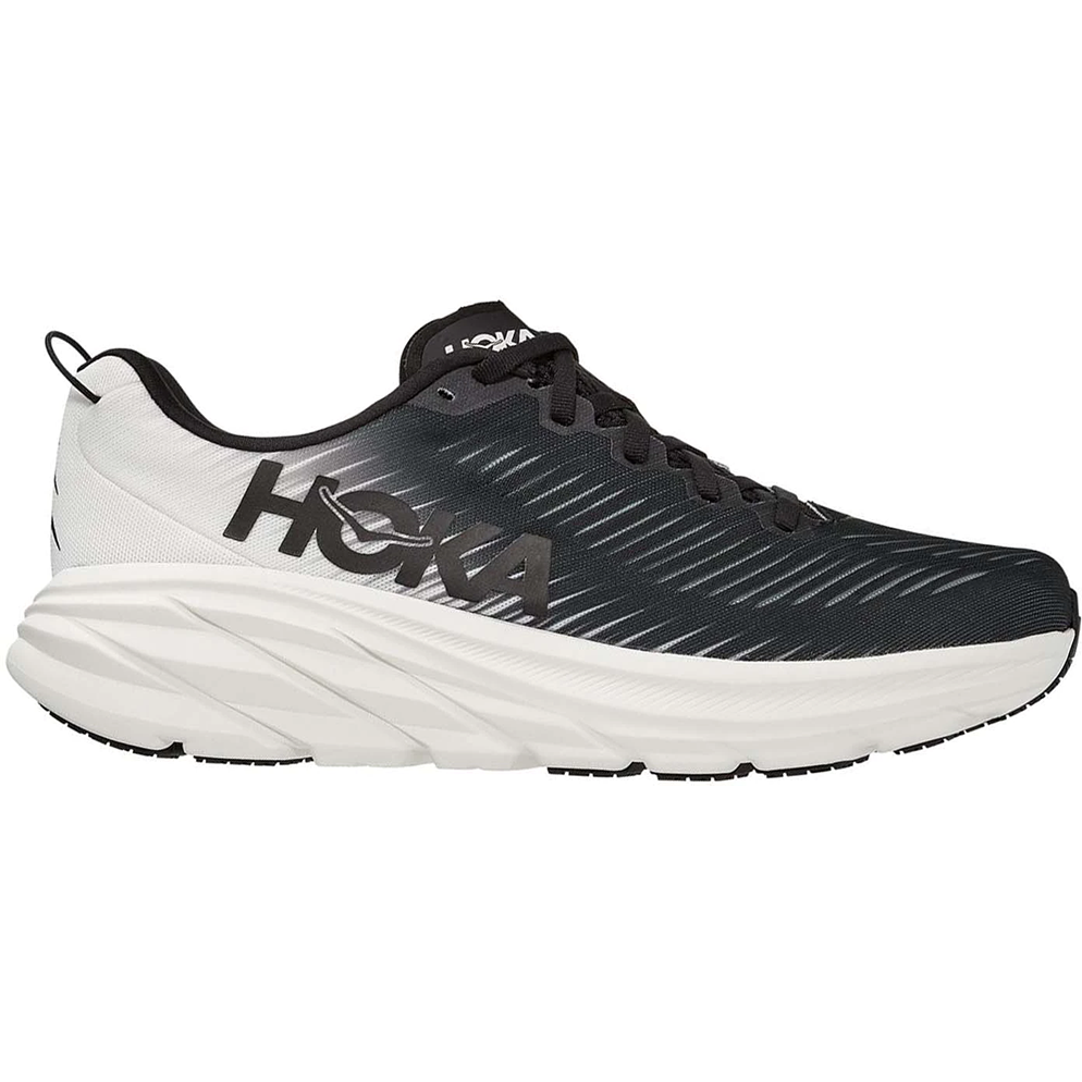 Hoka One One Rincon 3 Black/White Mens Running Shoes Size 12 D Medium