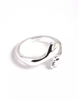 Hugging Hands Ring - Silver Plated