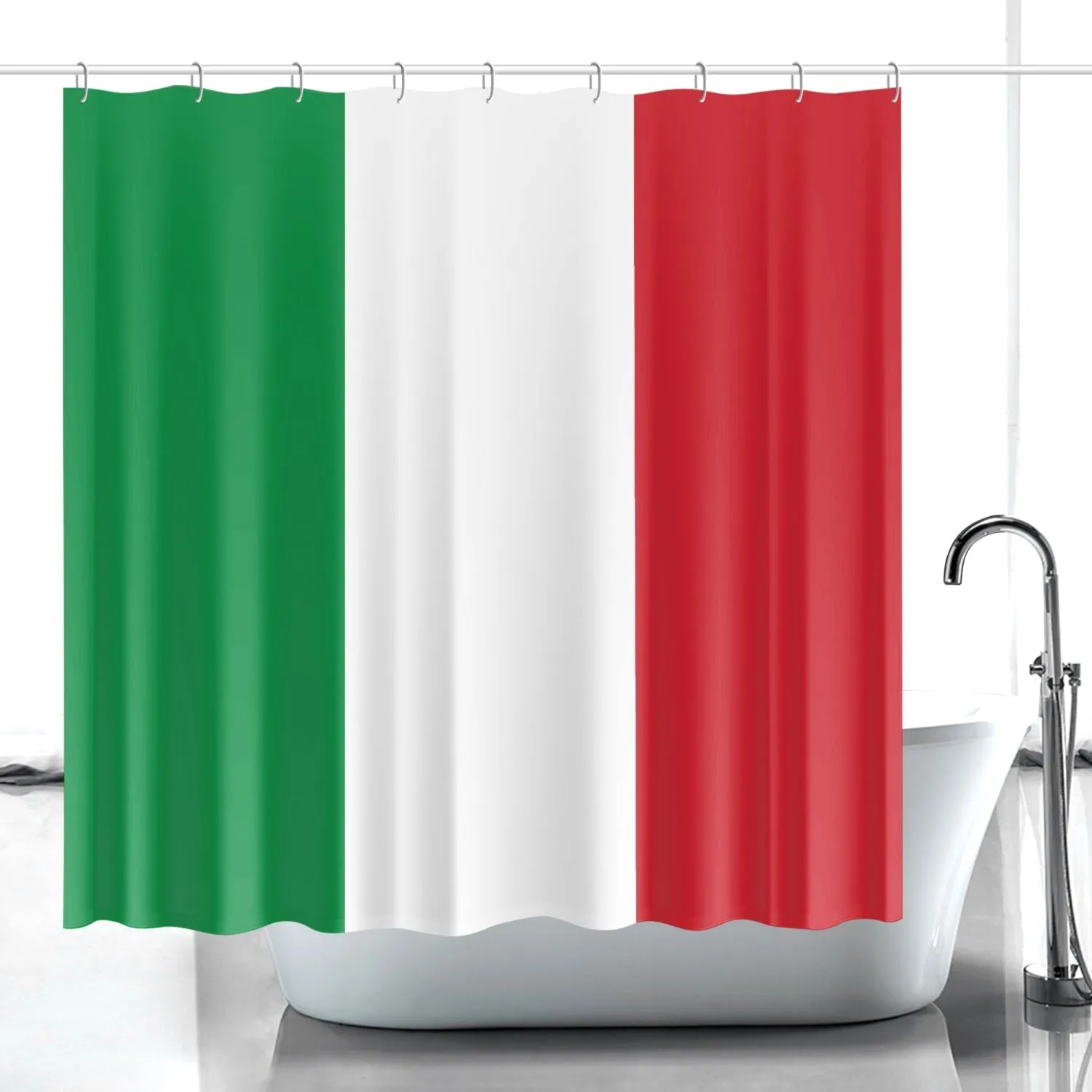 Italian Flag Fast-drying Shower Curtain