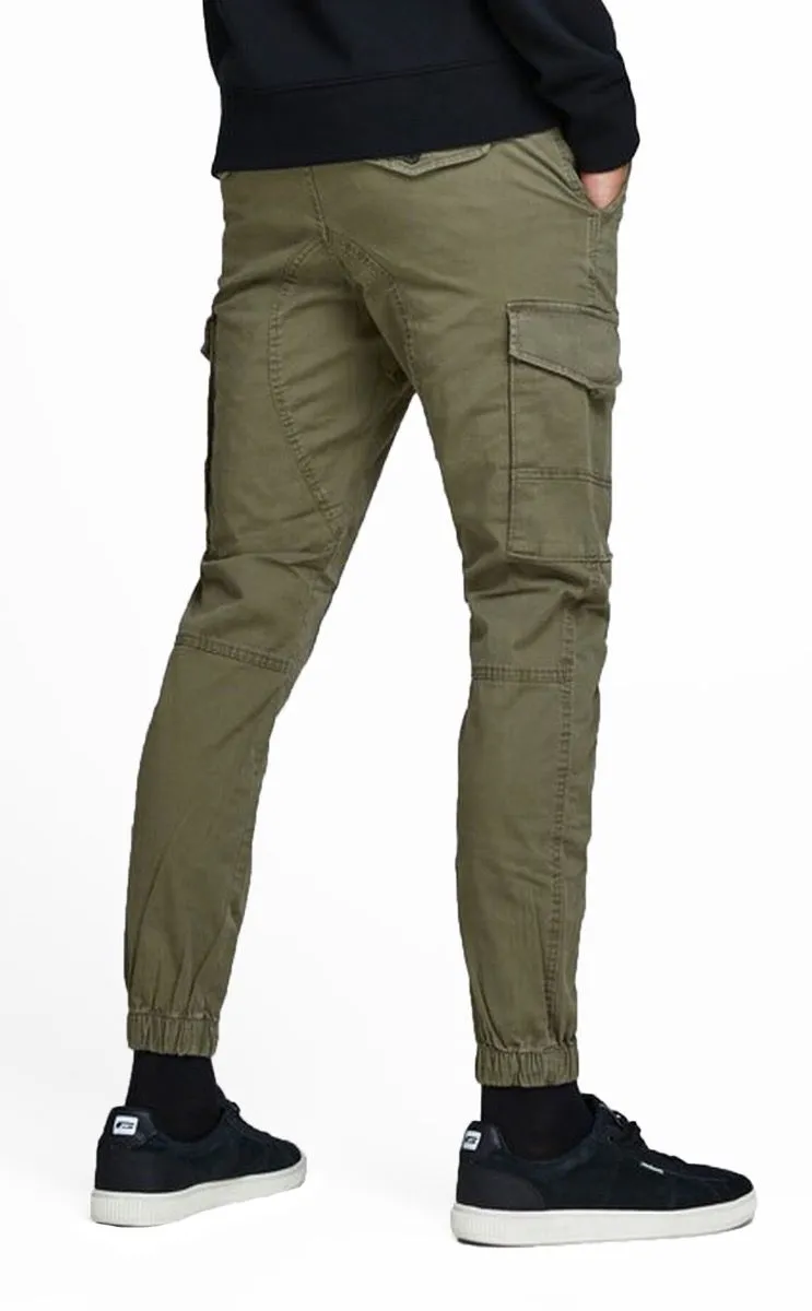 Paul Flake Combat Pants in Olive Night by Jack & Jones