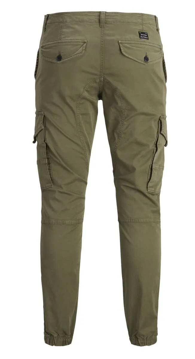 Paul Flake Combat Pants in Olive Night by Jack & Jones