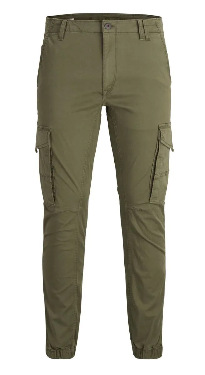 Paul Flake Combat Pants in Olive Night by Jack & Jones