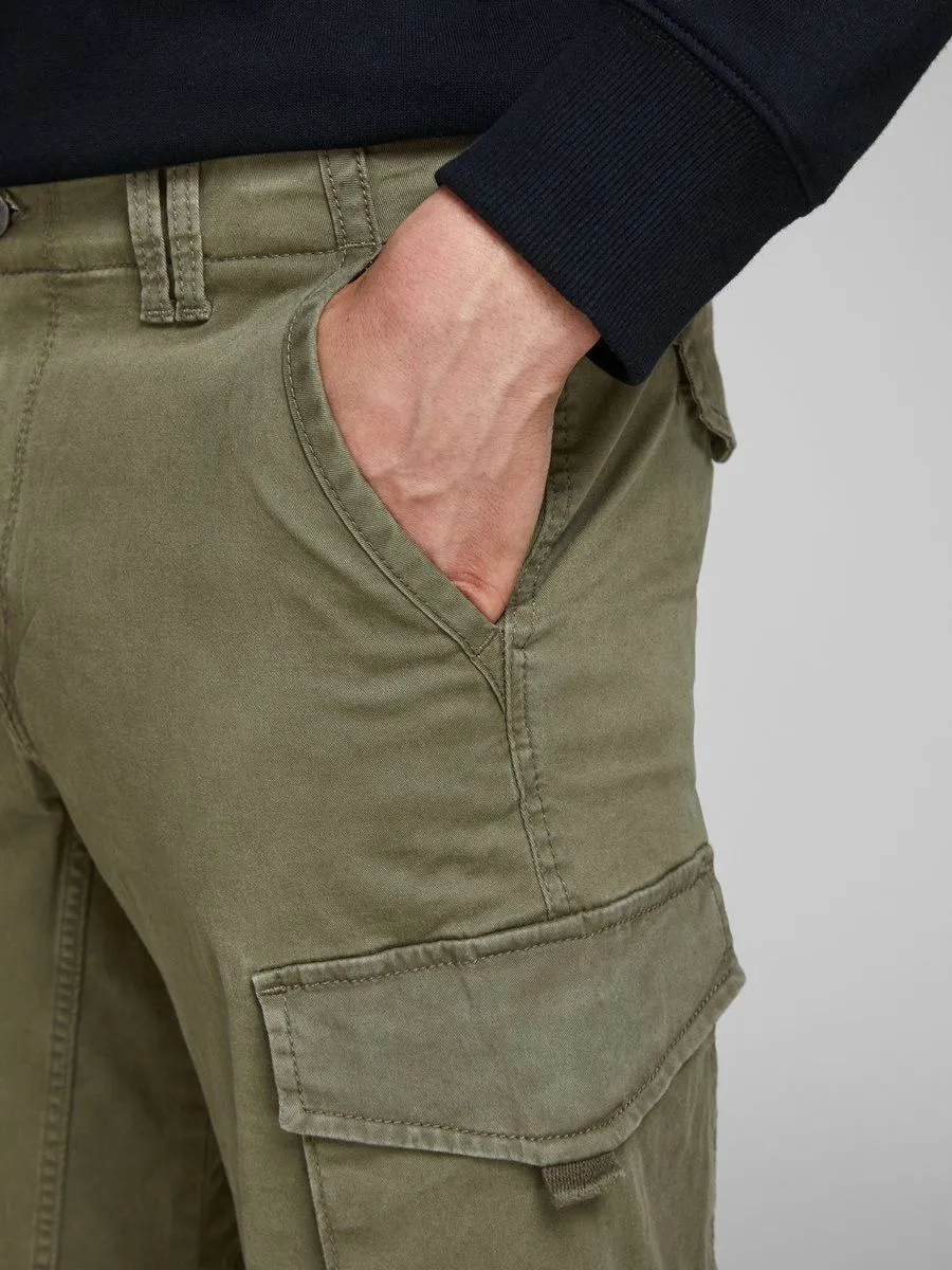 Paul Flake Combat Pants in Olive Night by Jack & Jones