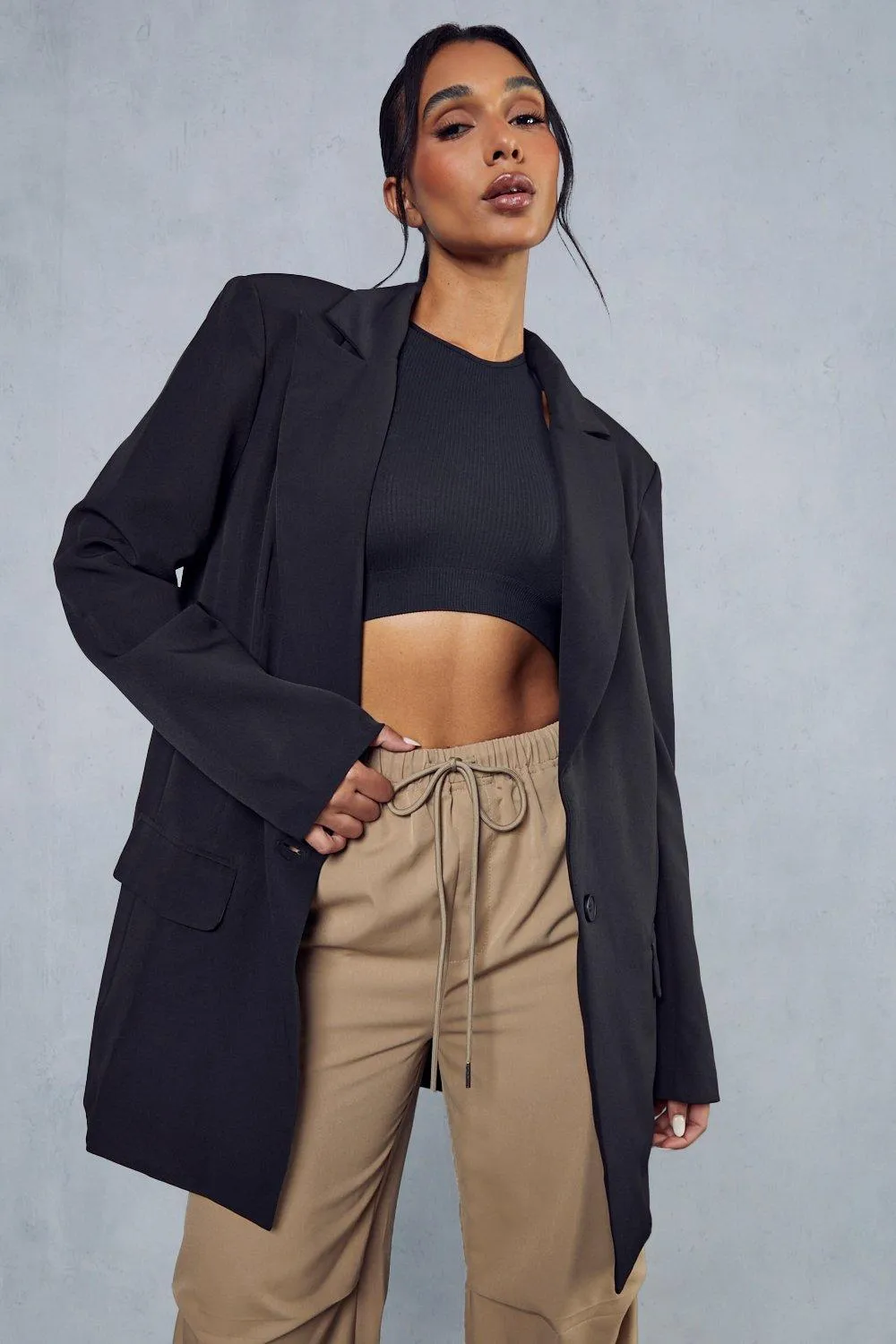 Shoulder Pad Oversized Blazer for Women | Shop Jackets & Coats | MissPap