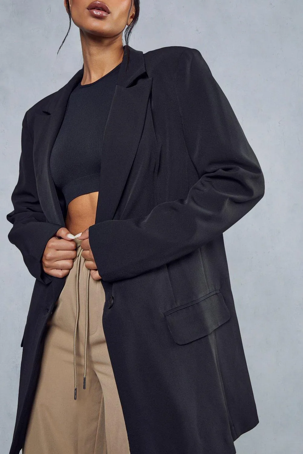 Shoulder Pad Oversized Blazer for Women | Shop Jackets & Coats | MissPap