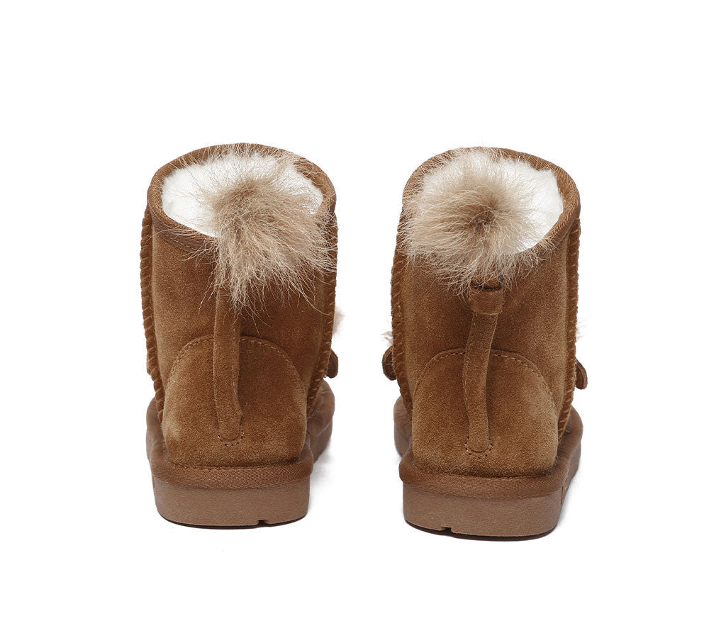 Kid Sheepskin Boots Lion Kids Plus