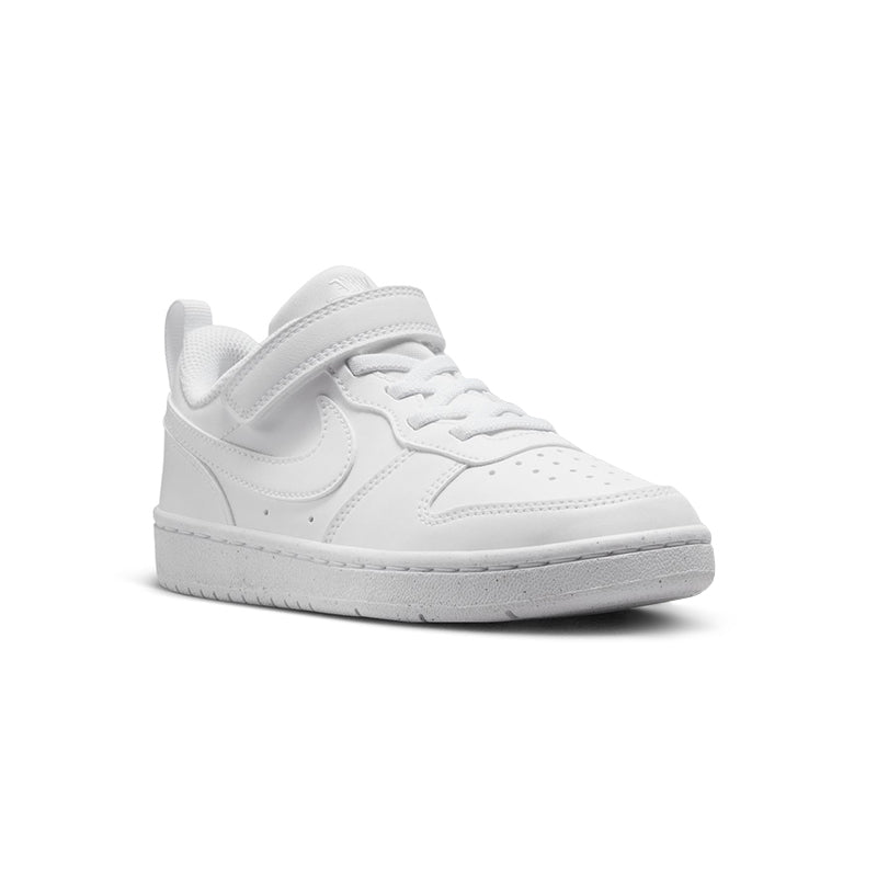 Kids Preschool Court Borough Low Recraft White sneakers.