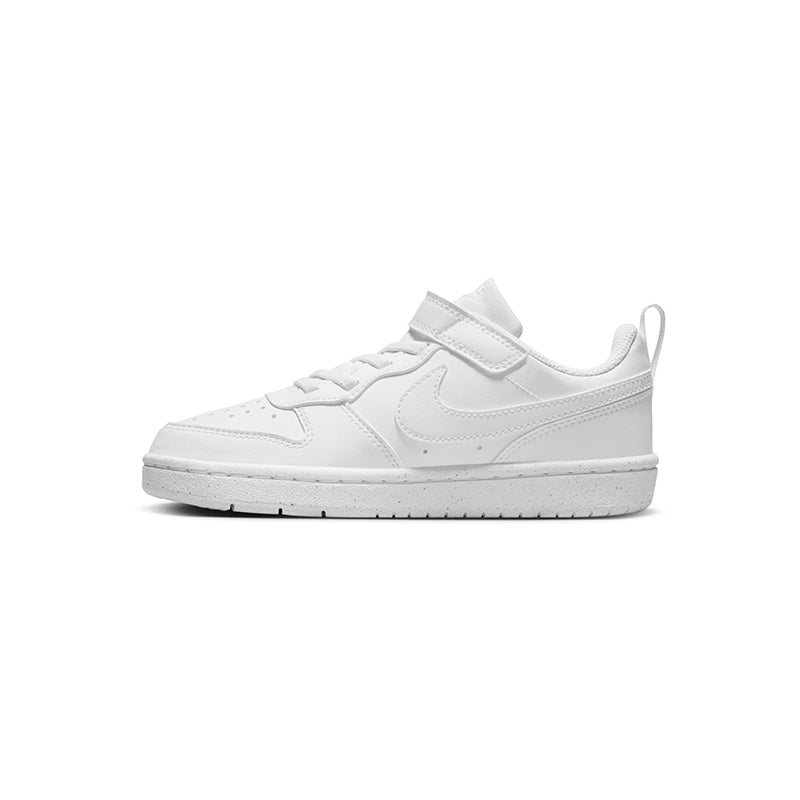 Kids Preschool Court Borough Low Recraft White sneakers.