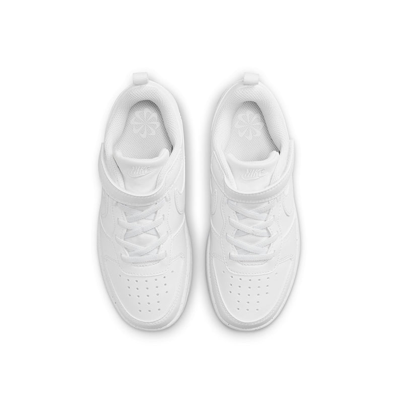 Kids Preschool Court Borough Low Recraft White sneakers.