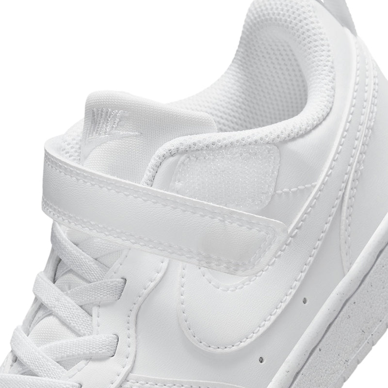 Kids Preschool Court Borough Low Recraft White sneakers.