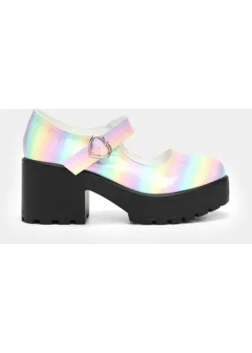 Koi Footwear Rainbow Mary Janes Pumps - Tira Candy Dreams Multi