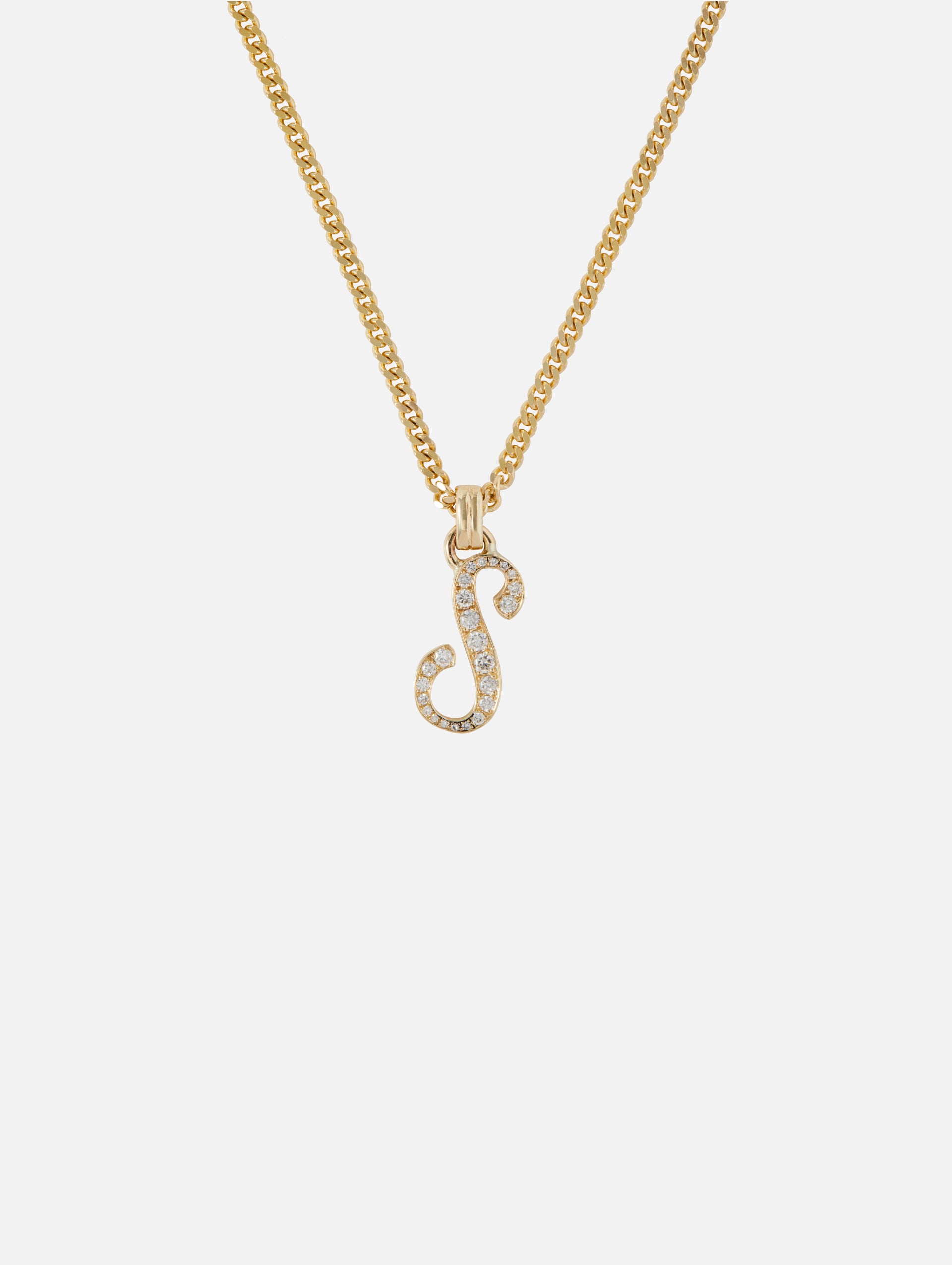 La Firma Necklace - Large Single Initial S